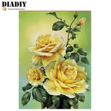 Полный квадратный алмаз 5D DIY Алмазная картина фото на заказ "желтые цветы" 3D вышивка крестиком Мозаика Декор