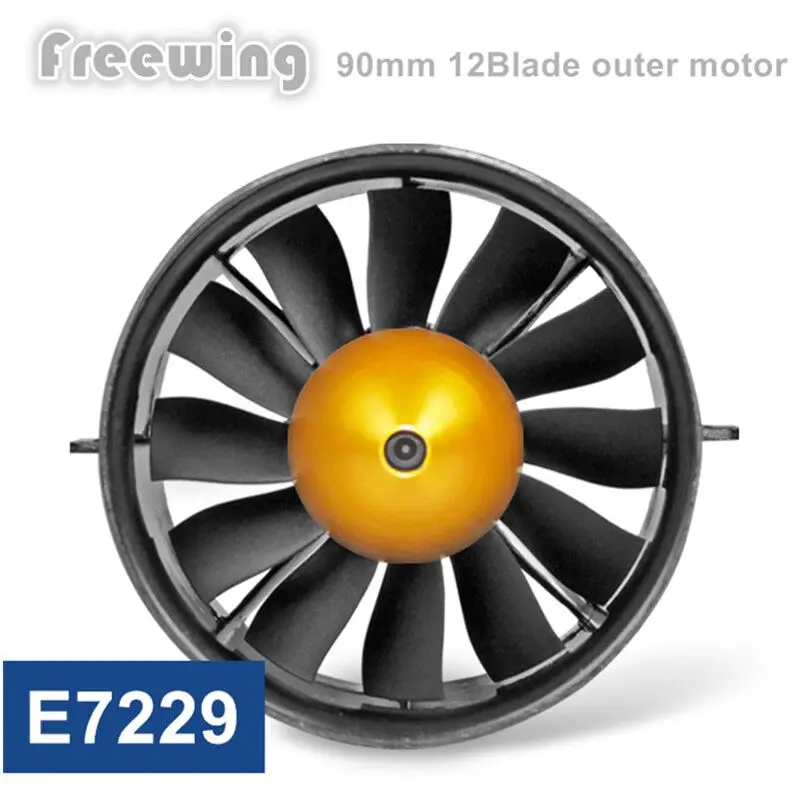 Freewing 90MM metal EDF set 12-blade ducted fan with 6s Outer/Inner Brushless Motor For RC Model