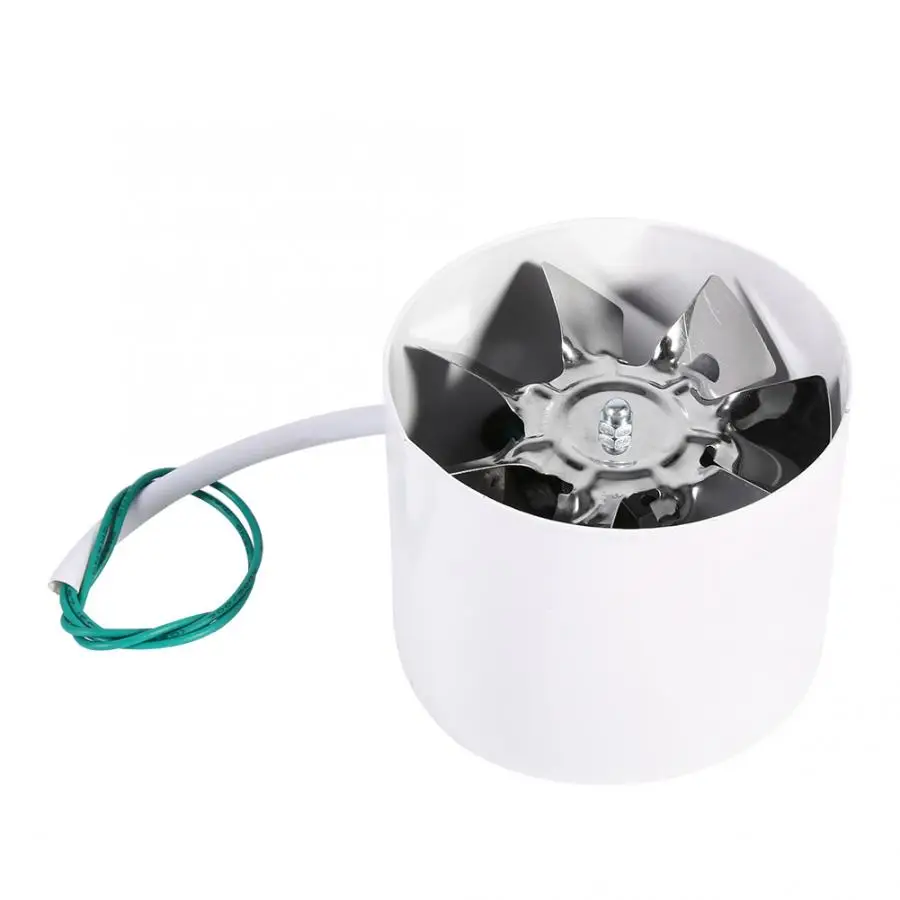 

Duct Booster Vent Fan Inline Duct Fan Exhaust Ventilation Home Indoor Air Vent Cooling Steel Blade 220V 20W