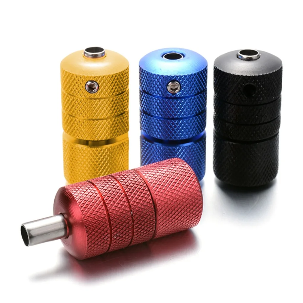 25MM Aluminum Alloy Tattoo Grip With Back Stem 25mm Handle Grip Tattoo Tube Tip Kit Multi Color Free Shipping