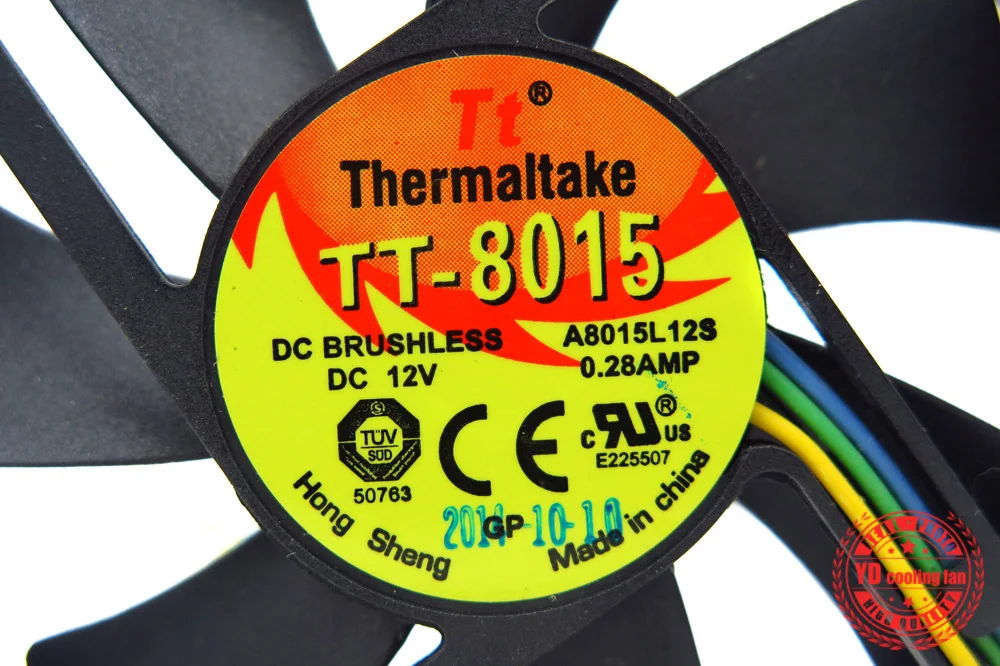 Вентилятор охлаждения для EVERFLOW Thermaltake TT A8015L12S 8015 8 см 4PIN PWM 12 В 0.28A|cooling fan|fan coolingfan