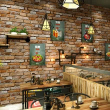 Винтажные 3d кирпичные обои реалистичные водонепроницаемые ПВХ утолщаются бар кофейня промышленные чердак обои для стен серый кирпич