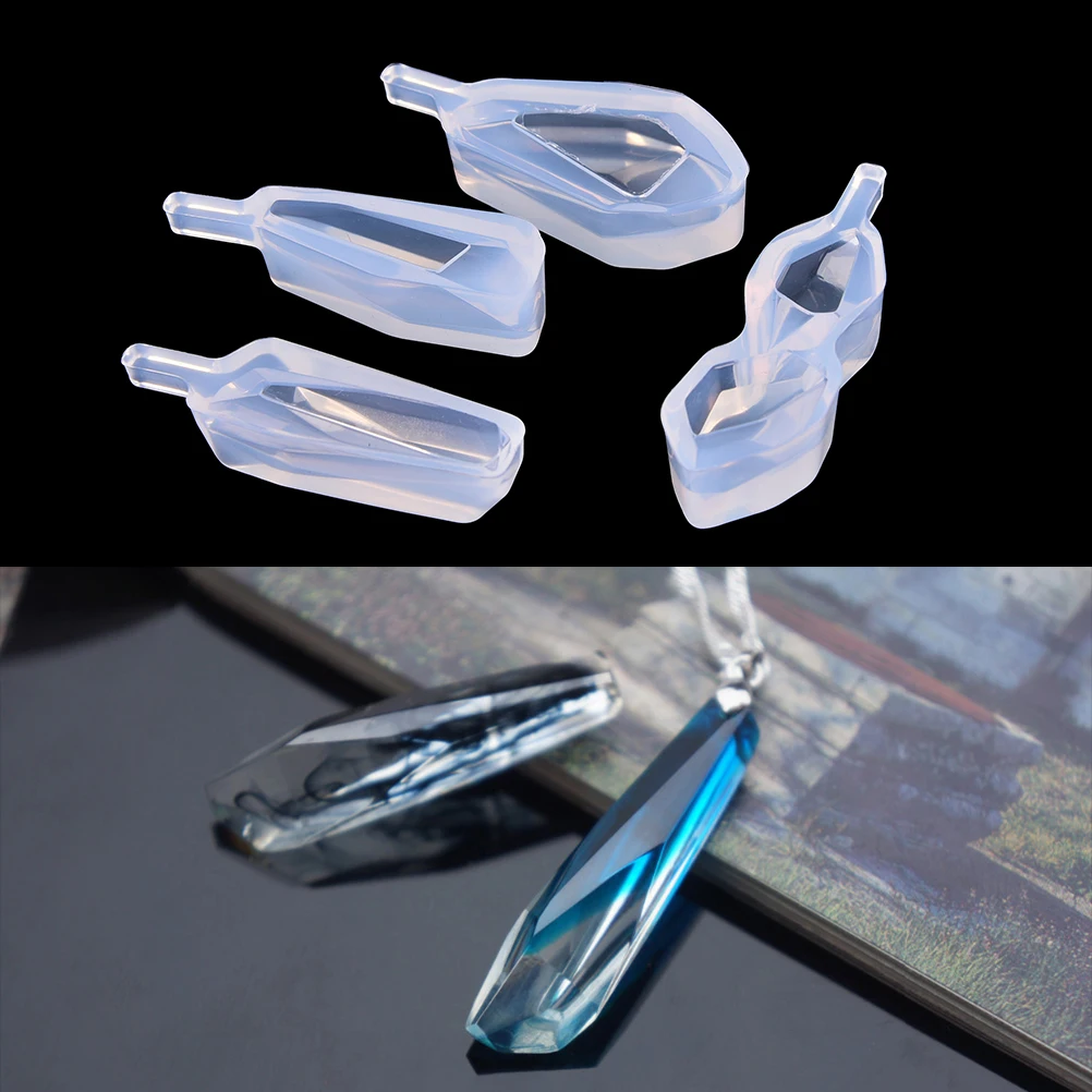 Прозрачные силиконовые алмазной огранки поверхности кулон Плесень Для смолы настоящий цветок DIY Плесень ювелирных изделий инструмент