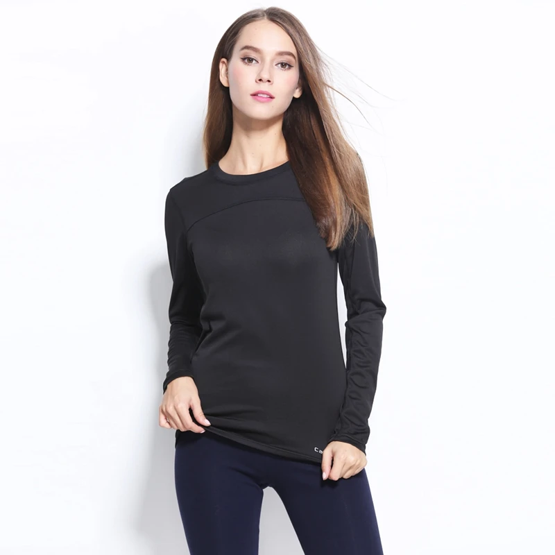 

Spring Autumn Big 3XL Women Breathable Quick Dry Long Sleeve Fashion O Neck T-shirts for Fitness and Casual Life