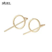 SMJEL 10pcs-S058 Новая мода минималистичный маленький матовый круг круглые заклепки серьги для женщин простые элегантные ювелирные изделия