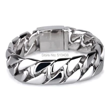 120 г мужской Блестящий Матовый браслет из нержавеющей стали звено цепи браслет 20 мм 8,66 ''отличные Ювелирные изделия Подарки для мужчин