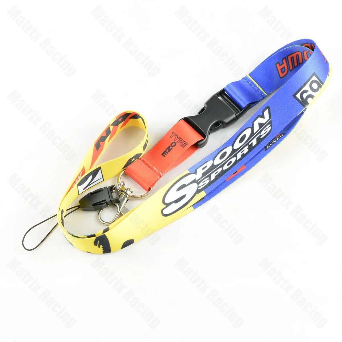 

JDM Style SPOON ADVAN Cellphone Lanyard JDM Racing Car Keychain ID Holder Mobile Neck Strap with Quick Release