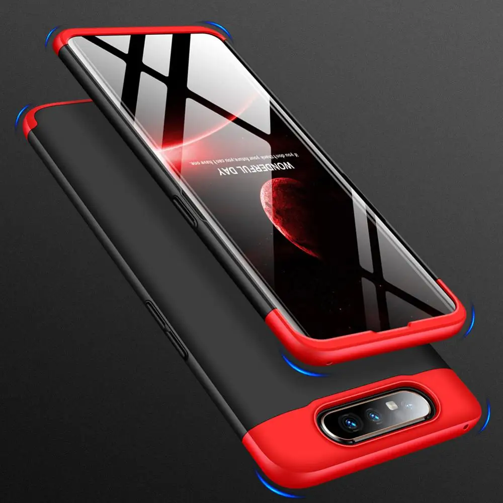 

Full Cover Cqoue Case for Samsung Galaxy A80 Case 3 in 1 360 Full Body Hard Hybrid Plastic Protection Case for Samsung A8 Cover