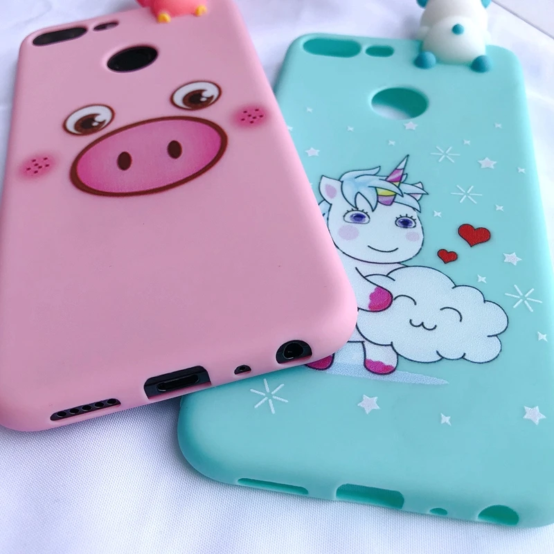 Y5 Y6 Y7 Prime 3D чехол для etui huawei Y7 Prime чехол Kawaii Медведь Единорог для Funda huawei Y5 Y6 Y7 Prime чехол