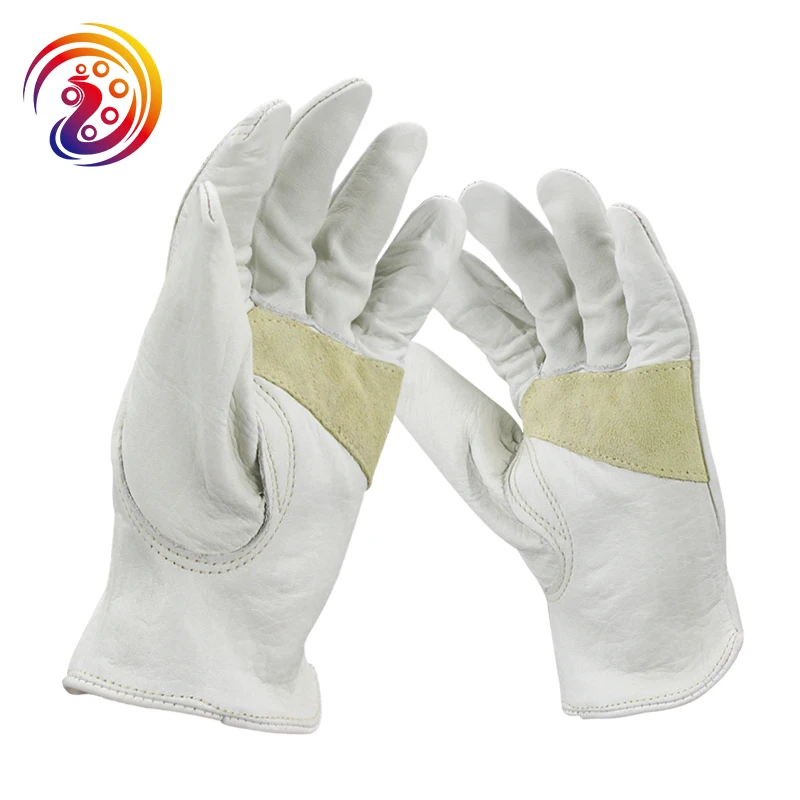 

Cow Leather Gloves Work Driving Gardening Protective Working Gloves with Palm HY017 OLSON DEEPAK