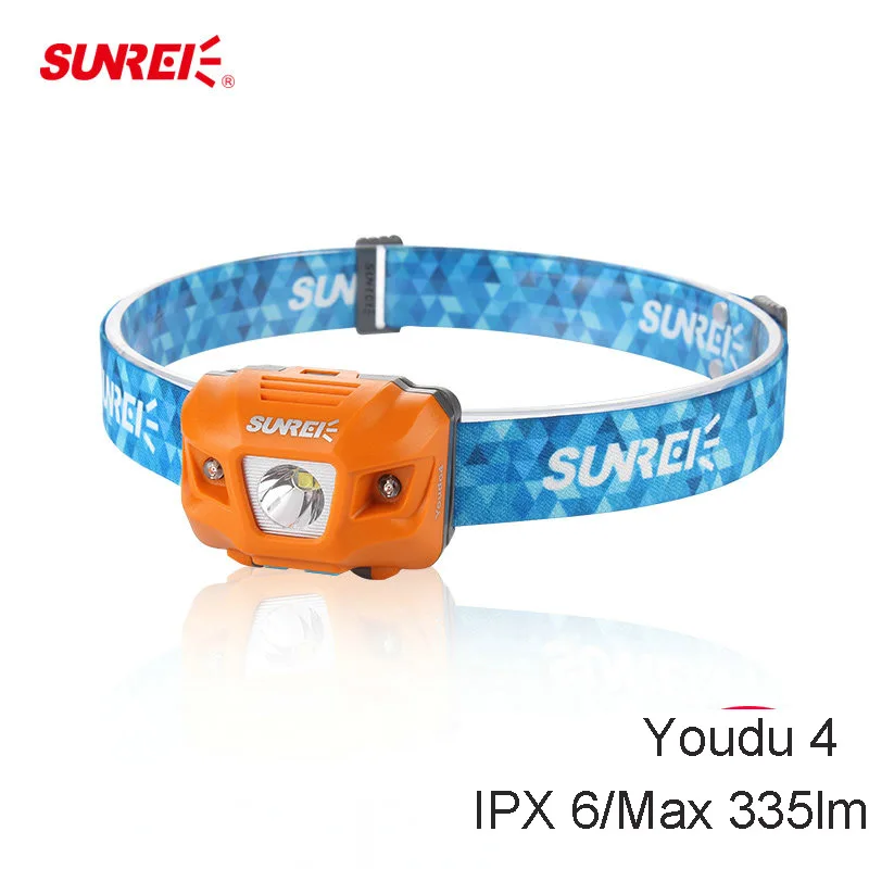 Ульсветильник Водонепроницаемый светодиодный налобный фонарь sunрей Youdo 4 IPX7 280