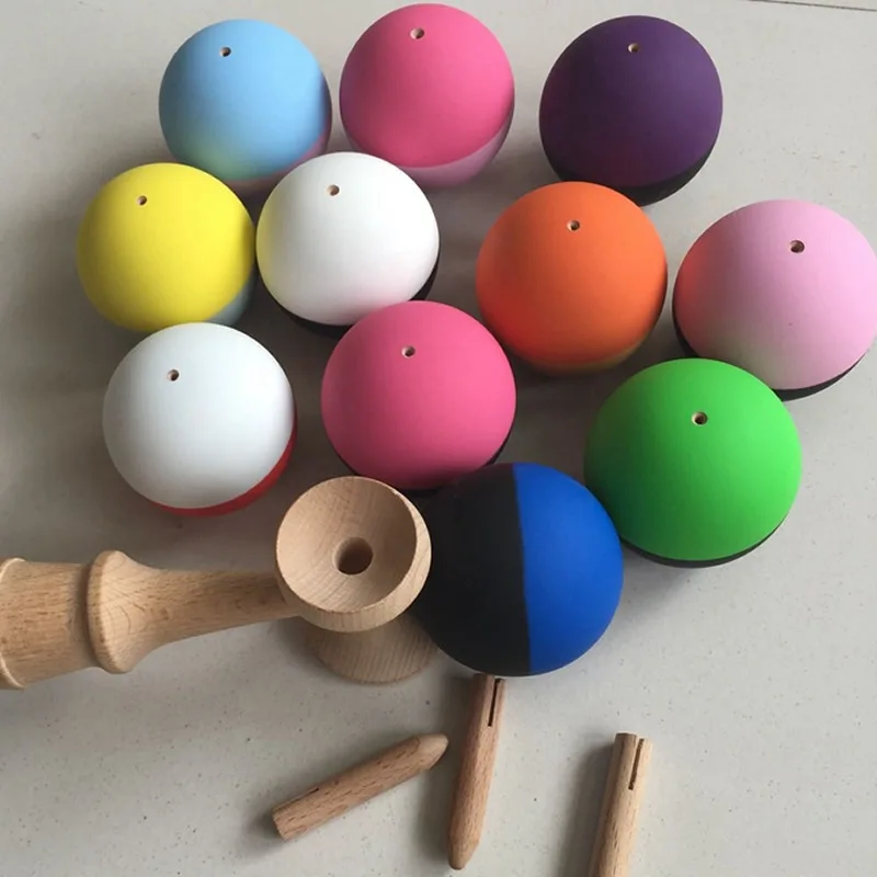 21,5 см Деревянный красочный шар Kendama PU краска умелая игрушка для жонглирования мяч традиционная для отдыха на открытом воздухе спортивная игра