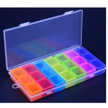 21 Grids diamond painting Removable kits Nail Art Jewelry Case Box Plastic Storage Case Rhinestones Container Organizer Box