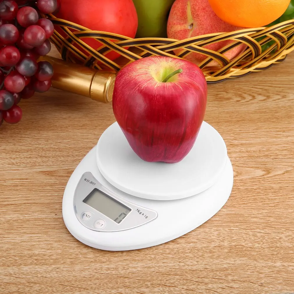 5 кг/1 г Домашнее использование ЖК-дисплей цифровой электронный баланс веса пищевая диета измерительные весы вес
