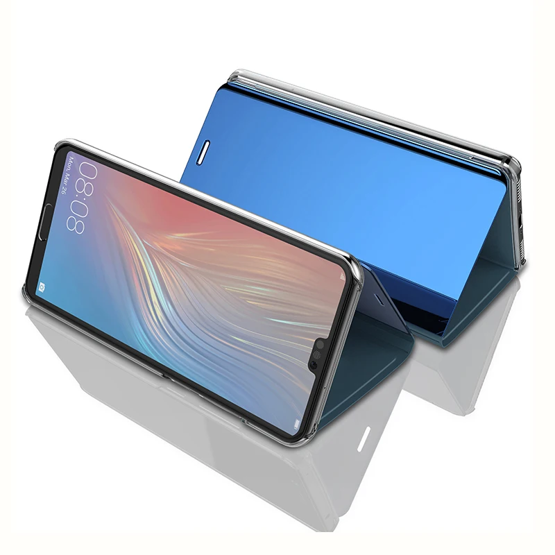 Для Huawei Mate 20 Pro 20X P20 P30 Чехол умный чехол Флип Прозрачный зеркальный вид Mate20 P 30 Mofi 360