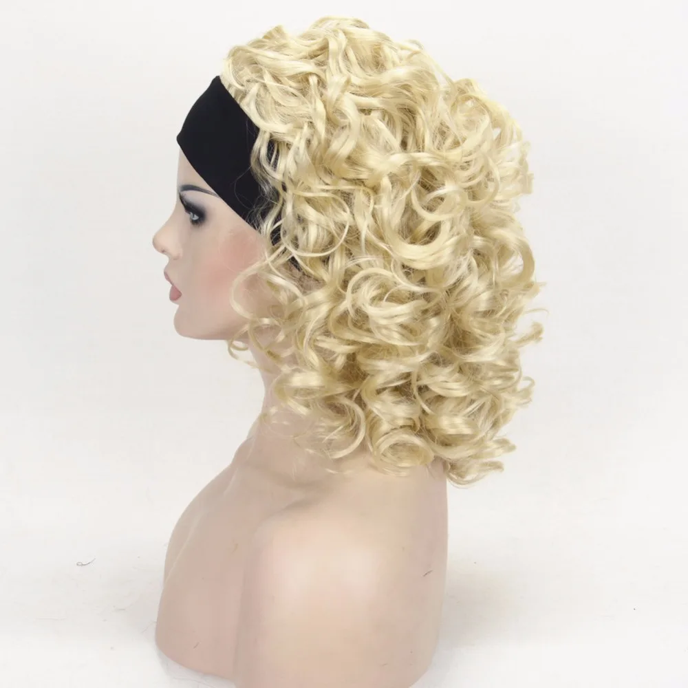 5955 613# SYNTHETIC FULL WIG W HEADBAND blonde curly wig (9)