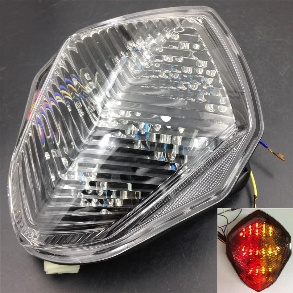 

Aftermarket free shipping tail light motorcycle LED Tail Brake Light turn signals for Suzuki GSX-R GSXR1000 2003 2004 CLEAR