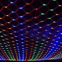144 светодиодов, сетчатый светодиодный светильник, 2*2 метра, сетчатый Сказочный светильник s, для рождественской елки, вечерние, свадебные декорации, 5 цветов с хвостом, счастливый праздник VR