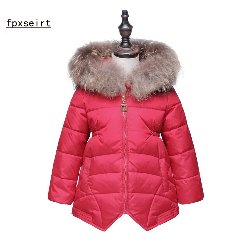 

Girls Clothes Baby Cotton Coat Winter Thicker Children' s Clothing Winter jacket Collar Fur Collar Hooded Long Coat SY1757