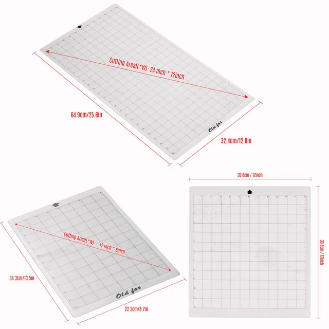 3pcs Replacement Cutting Mat Adhesive Mat Pad with Measuring Grid Paper  Cutting Board for Silhouette Cameo Plotter Machine - AliExpress