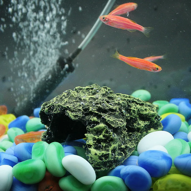 Aquarium Turtle Repitle Basking Island Stone Turtle Tortoise Basking