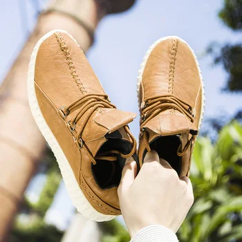 

Misalwa Hot Sale Sneakers Leather For Men Vintage Street Casual Shoes Brand 2020 Spring Daily Men Shoes Mocassin Drop Shipping