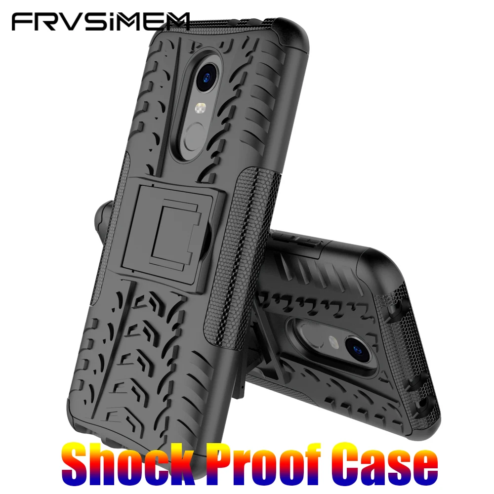 

Shock Proof Armor PC+TPU Case for Xiaomi Mi A1 6 Redmi Note 4 4X 5A 5 Global Version Pro 5 Plus 4A 5A holder Cover