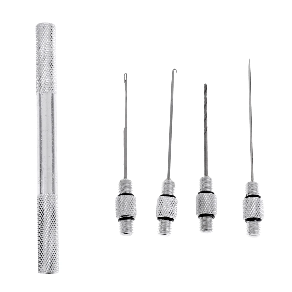 Rigging Needle Fishing Rigging Needle 5 in 1 Set Carp Fishing Rigging Bait Needle with Needle Handle Kit Tool