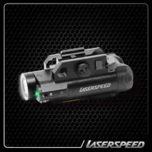 Laserspeed Компактный свет Picatinny LED Тактический световой пистолет 100лм+ зеленый лазерный прицел с низким профилем