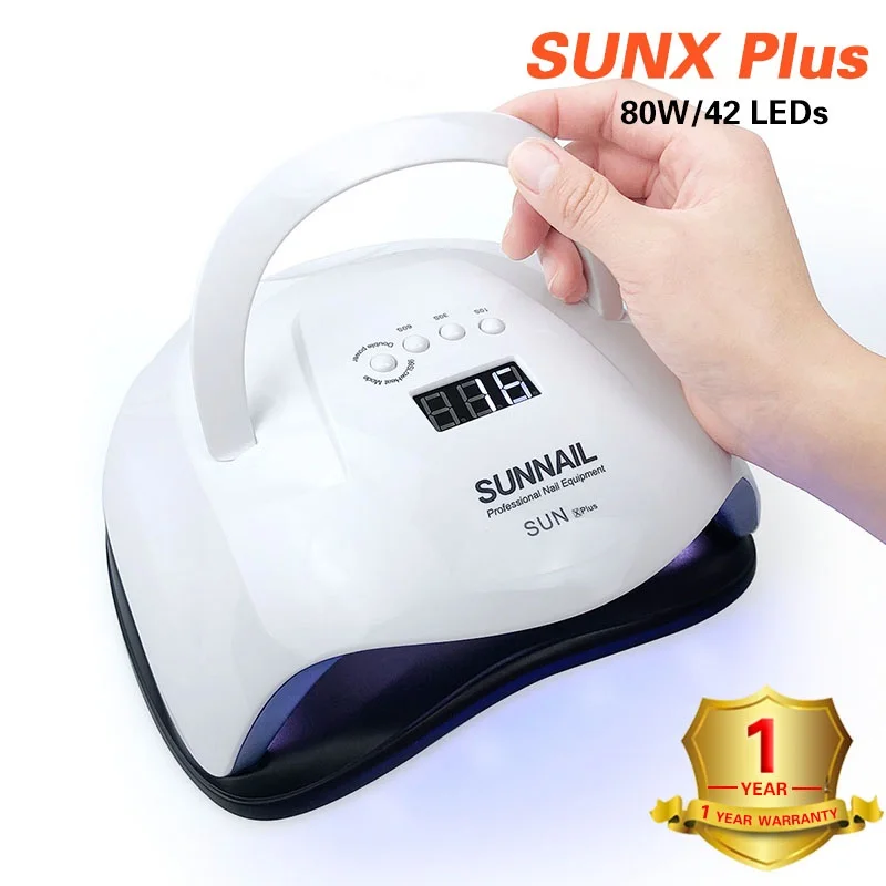 

New 80W SUNX Plus Lamp For Nail UV Lamp 54W LED Nail Dryers Automatic Sensor LCD Time Display For Curing Gel Polish Nail Tool