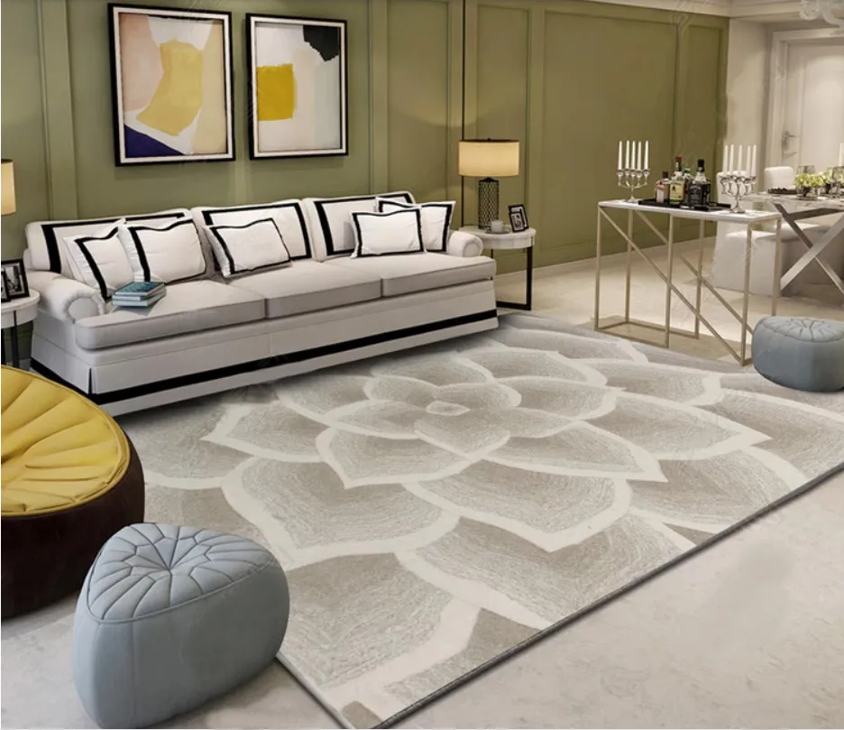 800 мм X 1200 мм Европейский стиль 6 мм 3D печать геометрический ковёр для гостиной спальни кухни прямоугольный поглощающий водяной коврик