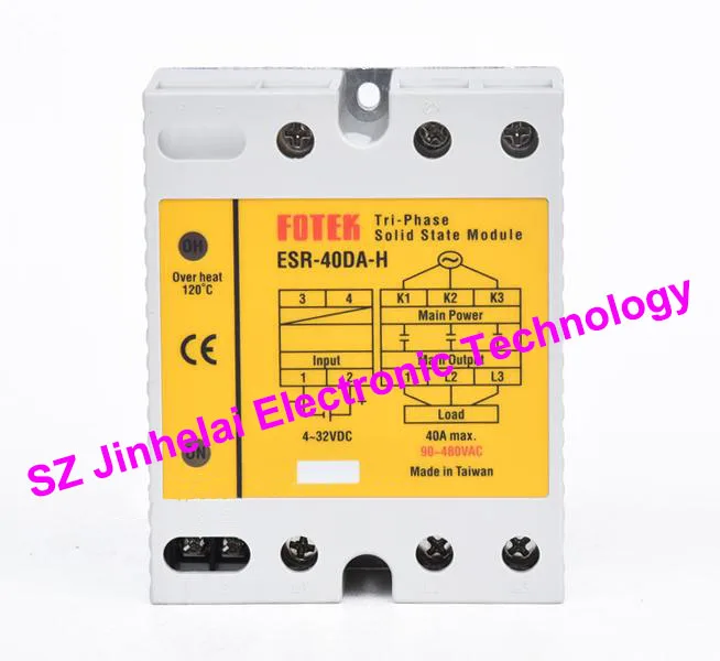 

ESR-40DA-H New and original FOTEK 3-Phase Solid state module 40A