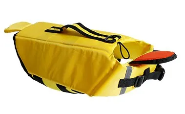 yellow Жилет для собак, спасательный жилет, костюмы для собак, Акула, утка, защитная одежда, толстая пена для лучшего плавания, профессиональный летний купальник - Цвет: yellow
