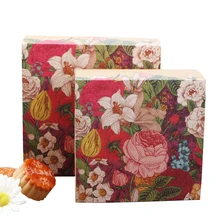 10 Stks/pak Retro Olieverf Cookies Dozen Draagbare Geschenkdoos Diy Papier Dozen Cake Candy Party Mooncake Geschenkdozen