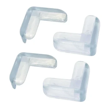 

Desk Table Corner Right Angle Safety Cushion Pad Protector 4 Pcs Clear