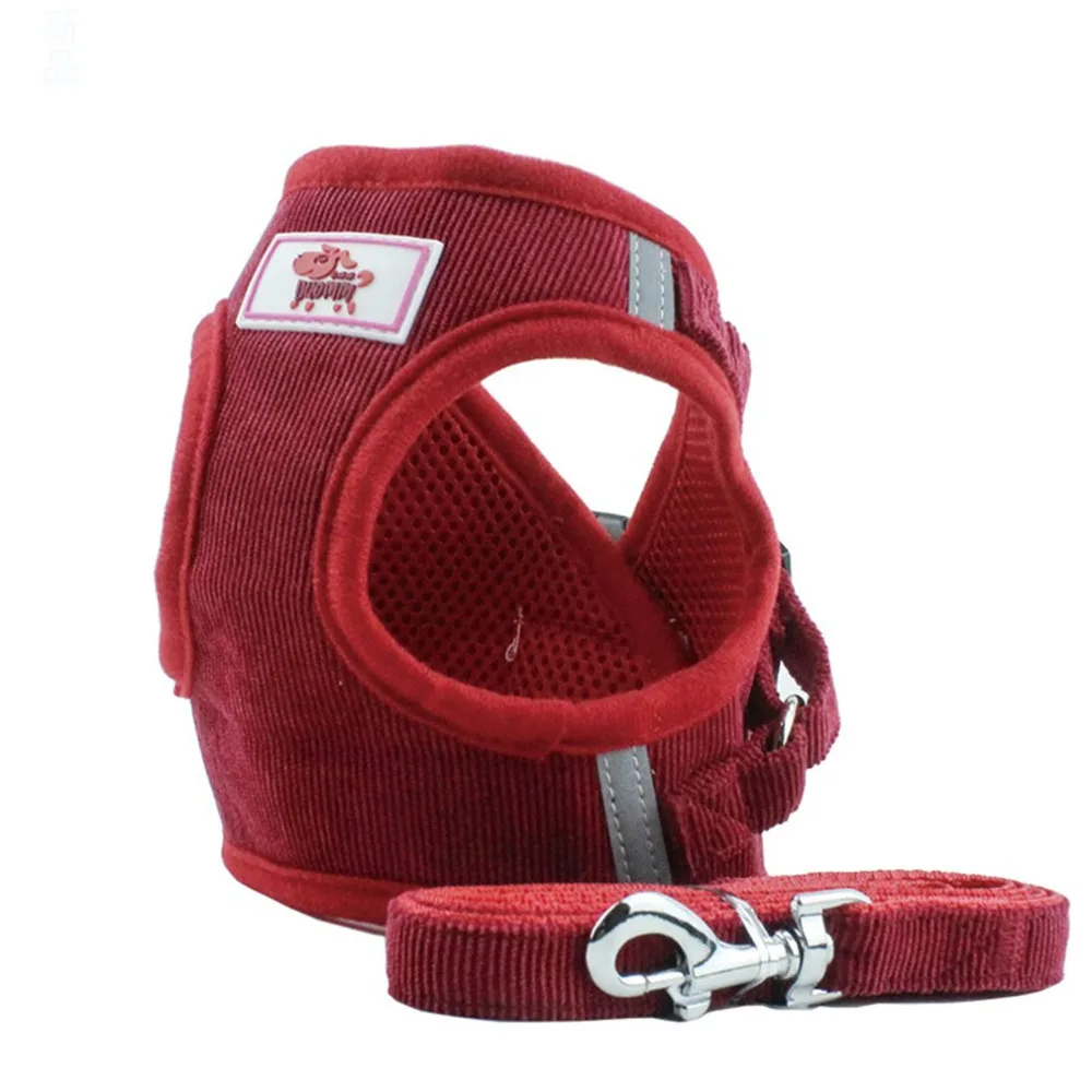 Adjustable Comfort Soft Harness Dog Pet Vest Rope Dog Chest Strap Leash