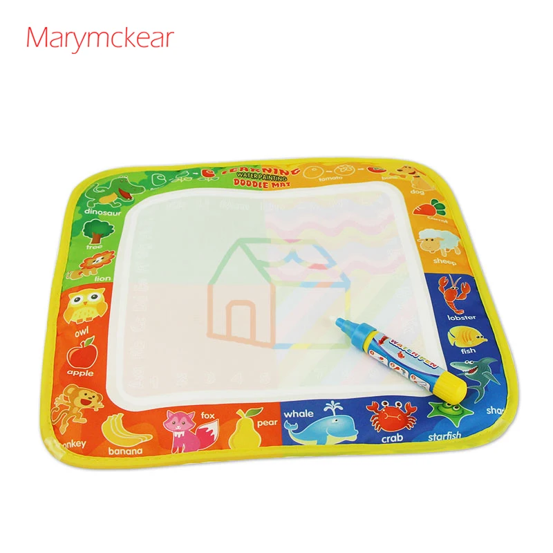 29x29cm Kids Cloth Painting Mat Drawing Toys Magic Water Draw Toy with 1 Pcs Water Pen Children Paint Learning Mat Kids Gift