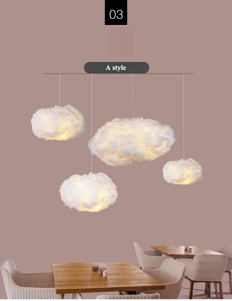 Sala de Estar Luzes de Queda Moderna Nuvem Flutuante Luzes Pendentes Lâmpada Pendente Bar Loja Decoração Luminárias Suspensas Quarto Infantil Led 6 High Quality Luzes e Iluminação