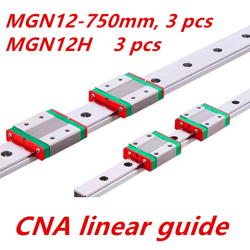 Kossel Mini для 12 мм линейная направляющая MGN12 750 + MGN12H длинная каретка ЧПУ X Y Z ось 3d