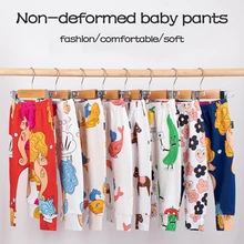 TinyPeople/Новинка; Детские хлопковые брюки с рисунком; сезон весна-лето; леггинсы для маленьких девочек и мальчиков; милые брюки для новорожденных