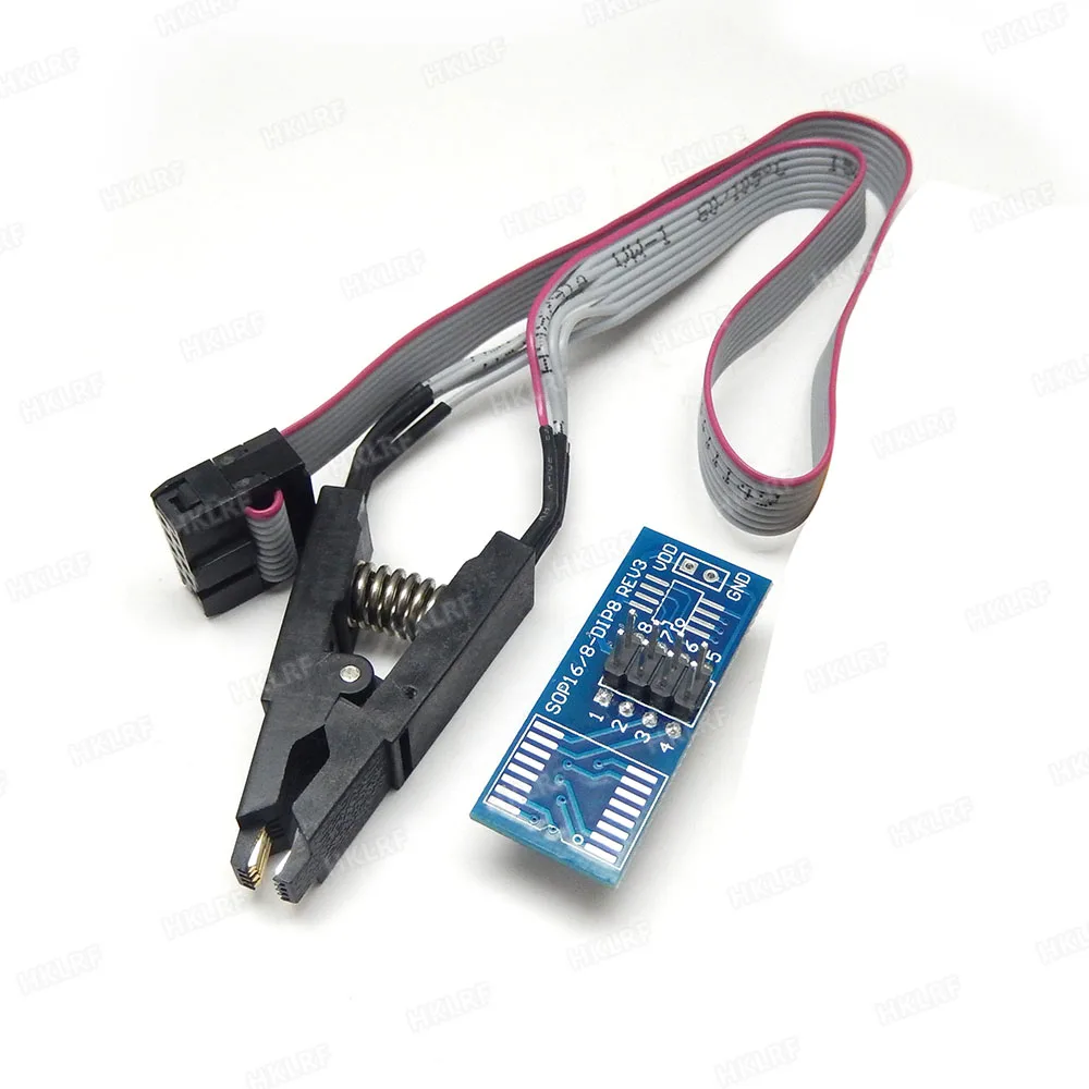 

For SOIC8 SOP8 Flash Chip IC Test Clip with SPI Cable Programmer BIOS TL866A/CS Free Shipping + Tracking Number
