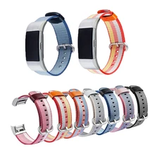 Тканый нейлоновый тканевый ремешок для браслета FitBit Charge 2 фитнес-трекер пульсометр Смарт-часы ремешок для часов