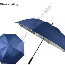 Диаметр 130 см, 3 шт./партия, серебряное покрытие голубого понджи-2 раза, зонты для гольфа. стекловолокно, автоматическое открытие, антистатическое, с антигрозовой защитой