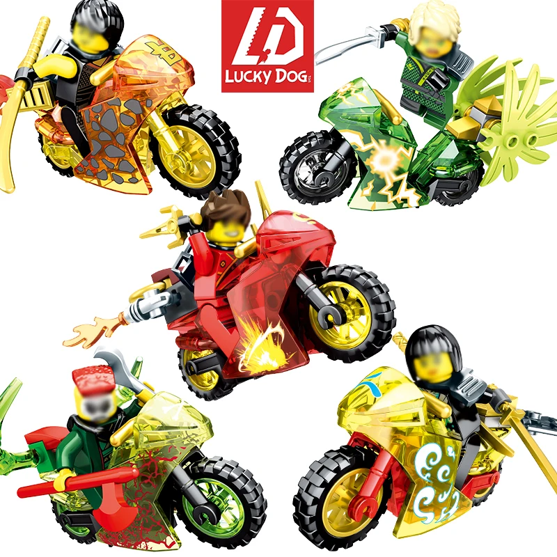 

2018 27pcs Legoing Ninjago Building Block Motorcycle Knight Fluorescence Block Compatible with Legoing Ninjago Toys for Children