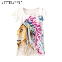 2017 Brand New Polyester T Shirt Women Short Sleeve t shirt o neck Causal loose print