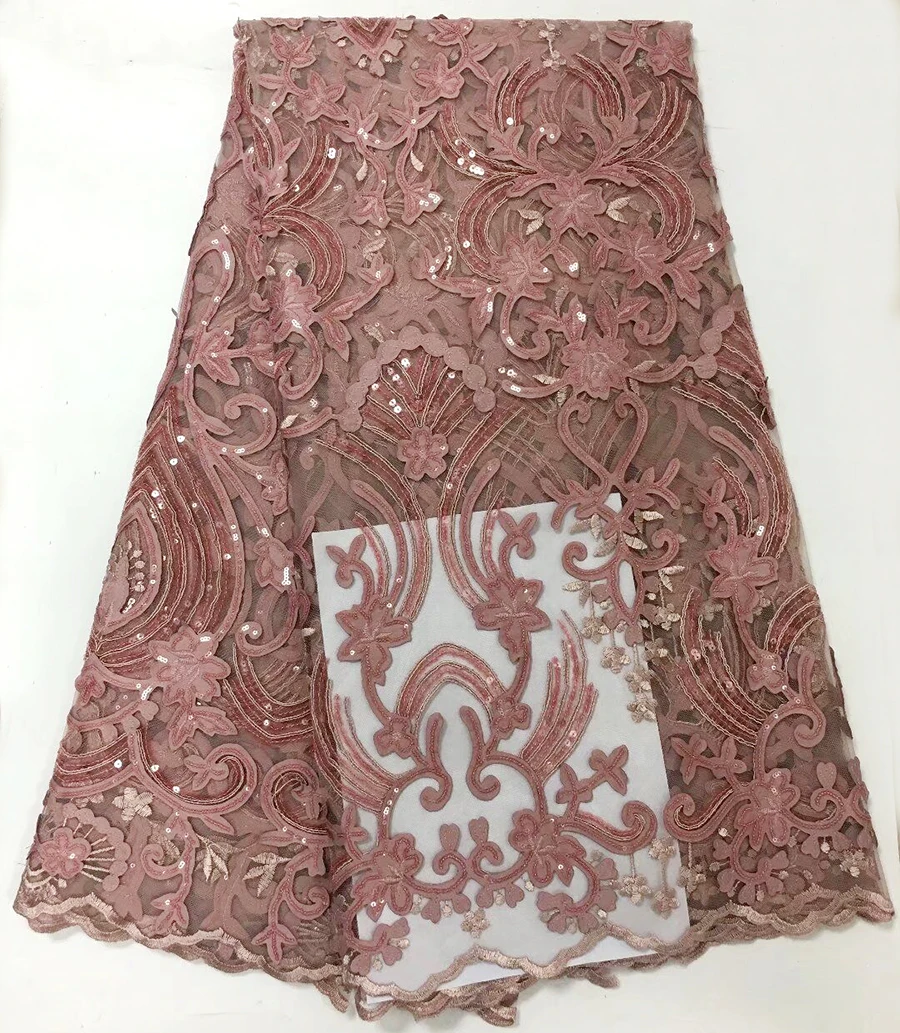 

2018 Latest French Nigerian Laces Fabric High Quality Tulle African Laces Fabric Wedding African French Tulle Lace