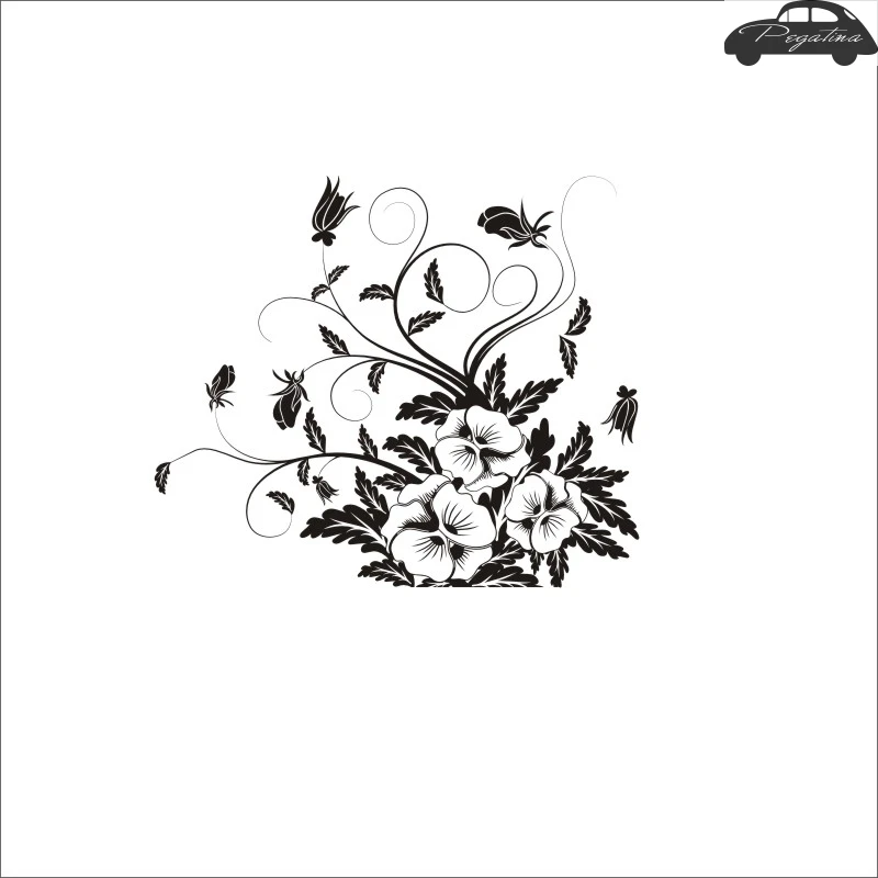 Pegatina Vine Flower Sticker Car Decal Posters Vinyl Wall Decals Decor Mural Sticker