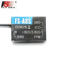 In Stock Flysky FS-A8S 2.4G 8CH Mini Receiver with PPM i-BUS SBUS For RC Qaudcopter FPV Racing Drone Compatible FS i6 FS i6S
