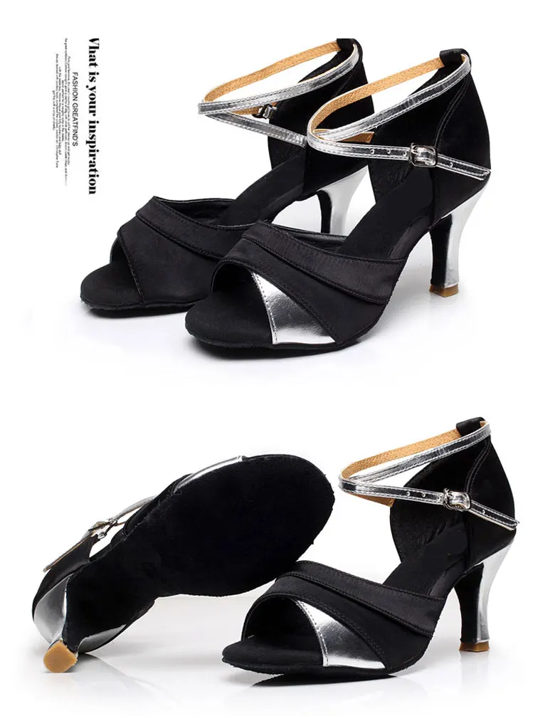 Туфли для латинских танцев; женская обувь; танцевальные на каблуках 7 см