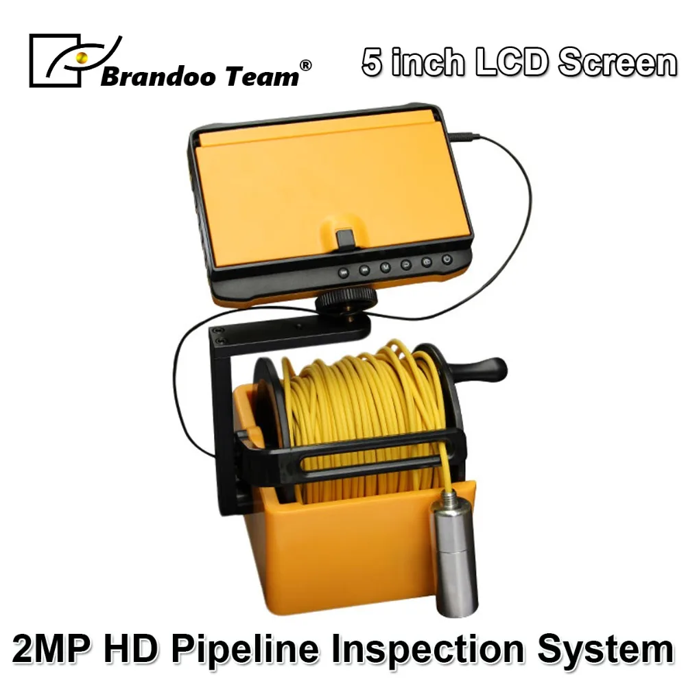 

20M Sewer Waterproof Video Camera 5" LCD Screen Drain Pipeline Plumbing Inspection Camera DVR 4 Camera for your choice
